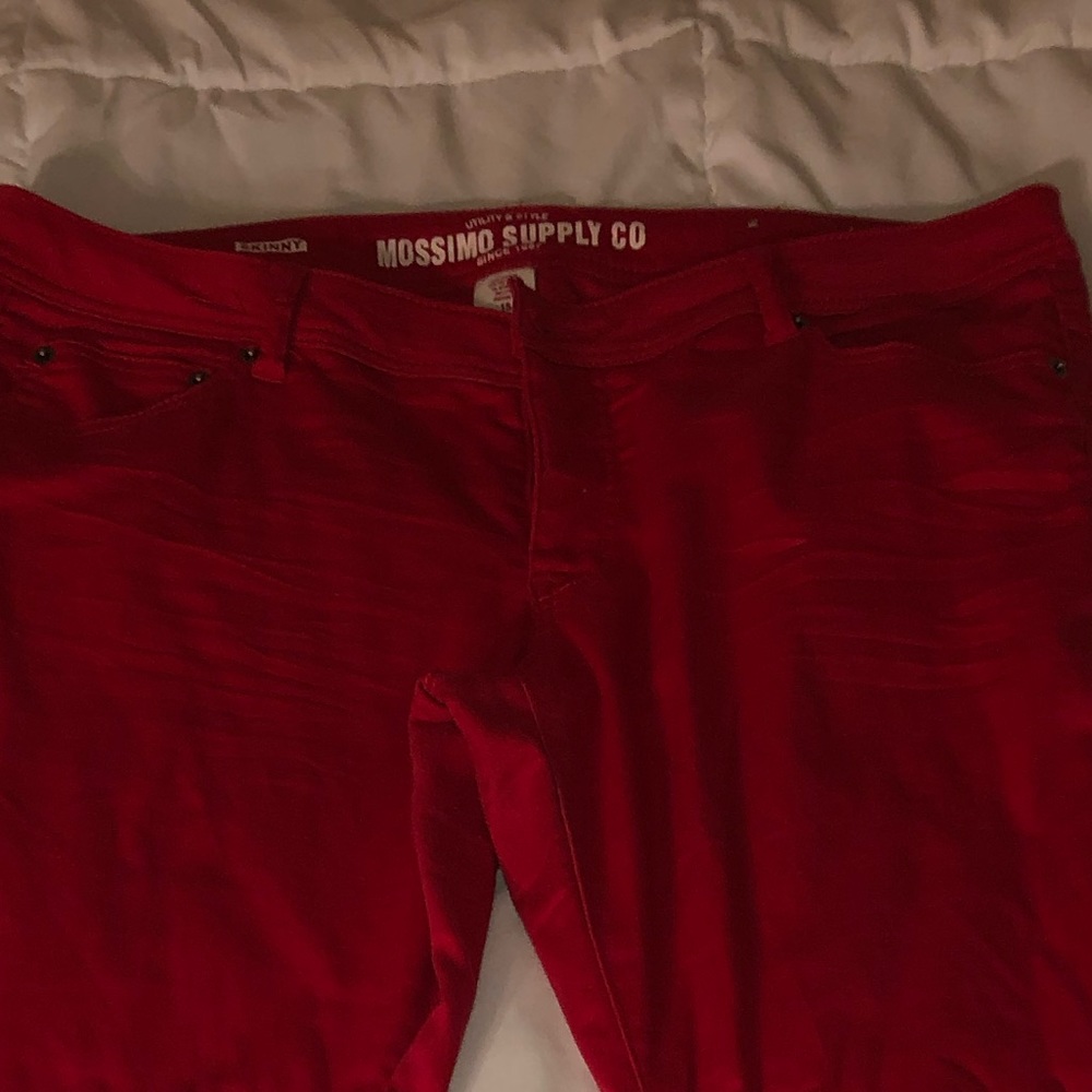Festive red jean